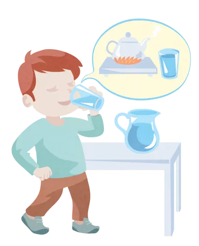 Drink plenty of cooled boiled water6
