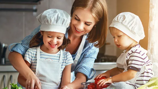 Mums with Kids cooking