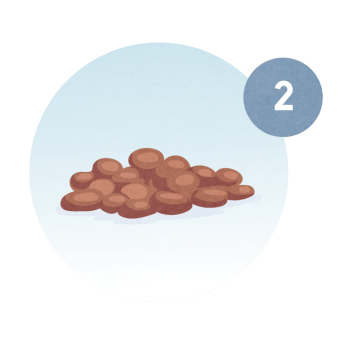 Type 2: Sausage-shaped or lumpy stools