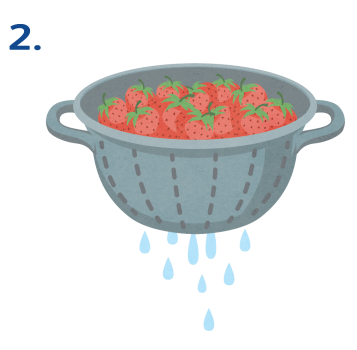  Wash in a colander