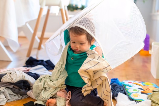 Child with clothes